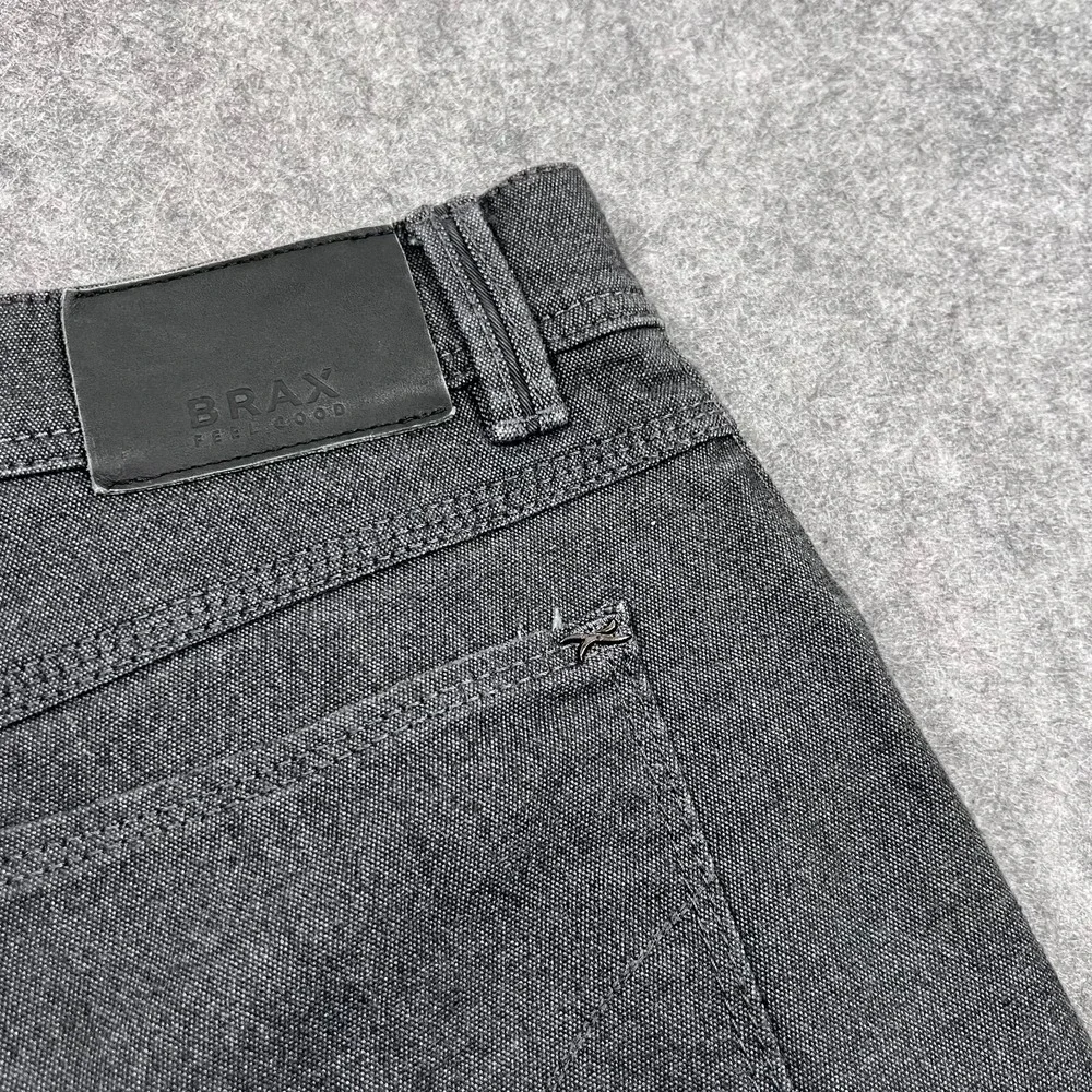 Brax Gray Cooper Fancy‎ Regular Fit Straight Leg Dress Chino Pants Mens 31x29